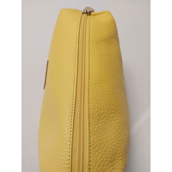 Moscardini~Firenze- Soft Yellow Leather Travel Toiletry Bag- NWOT - Picture 8 of 16